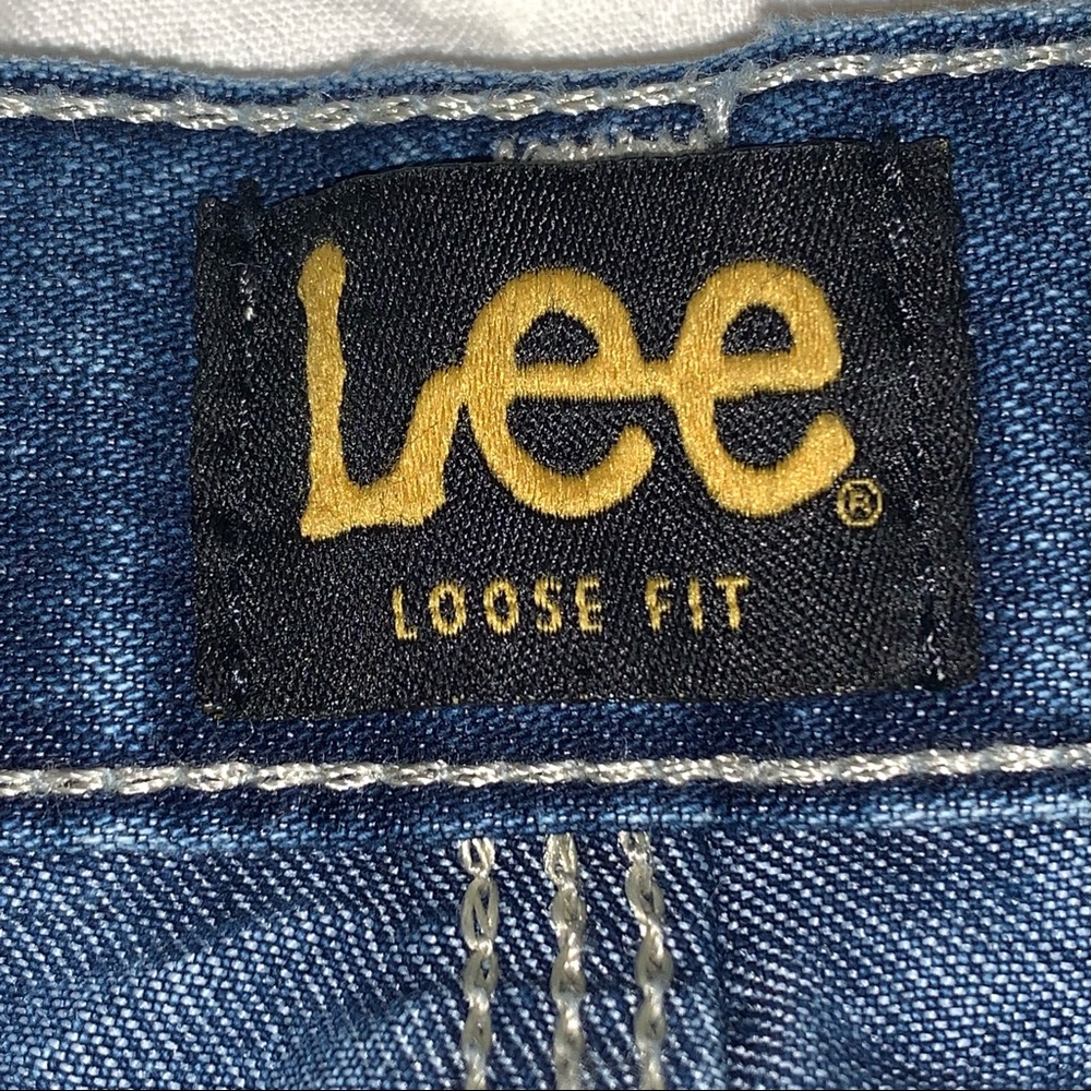 Big Men’s 60 x 30 LEE CARPENTER LOOSE FIT STRAIGHT LEG Original Blue Stone Jeans - Picture 9 of 10